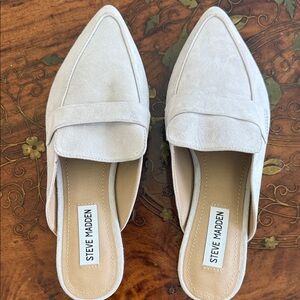 Steve Madden NEW Women's Suede Cream Mules
